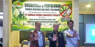 Cegah Penyalahgunaan Narkoba di Tempat Kerja, BNK Bekasi Sosialisasi kepada Karyawan PT Komala Agung Langgeng Perkasa