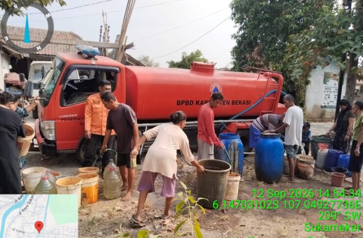 BPBD Kabupaten Bekasi Tangani Krisis Air Bersih, 10,1 Juta Liter Air Didistribusikan Ke 296 Titik